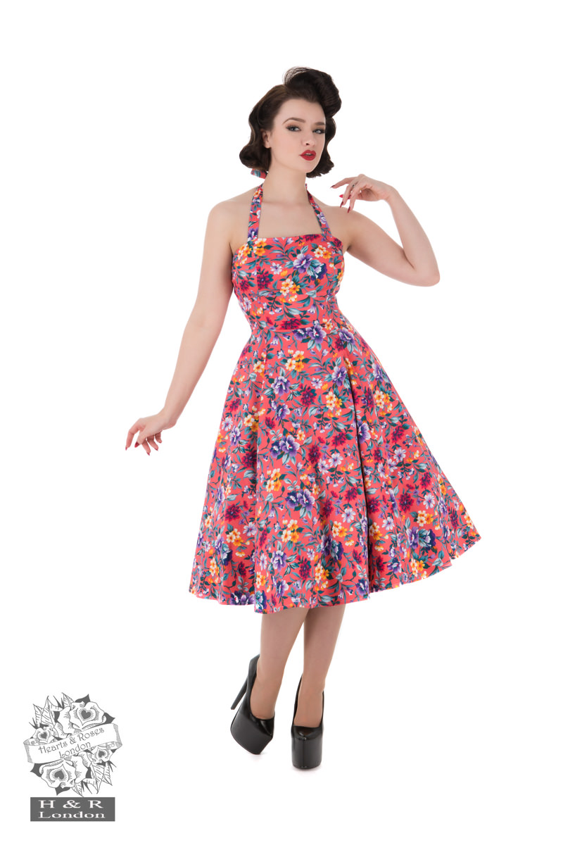 Pink 50s Eliza Spicy Swing Dress